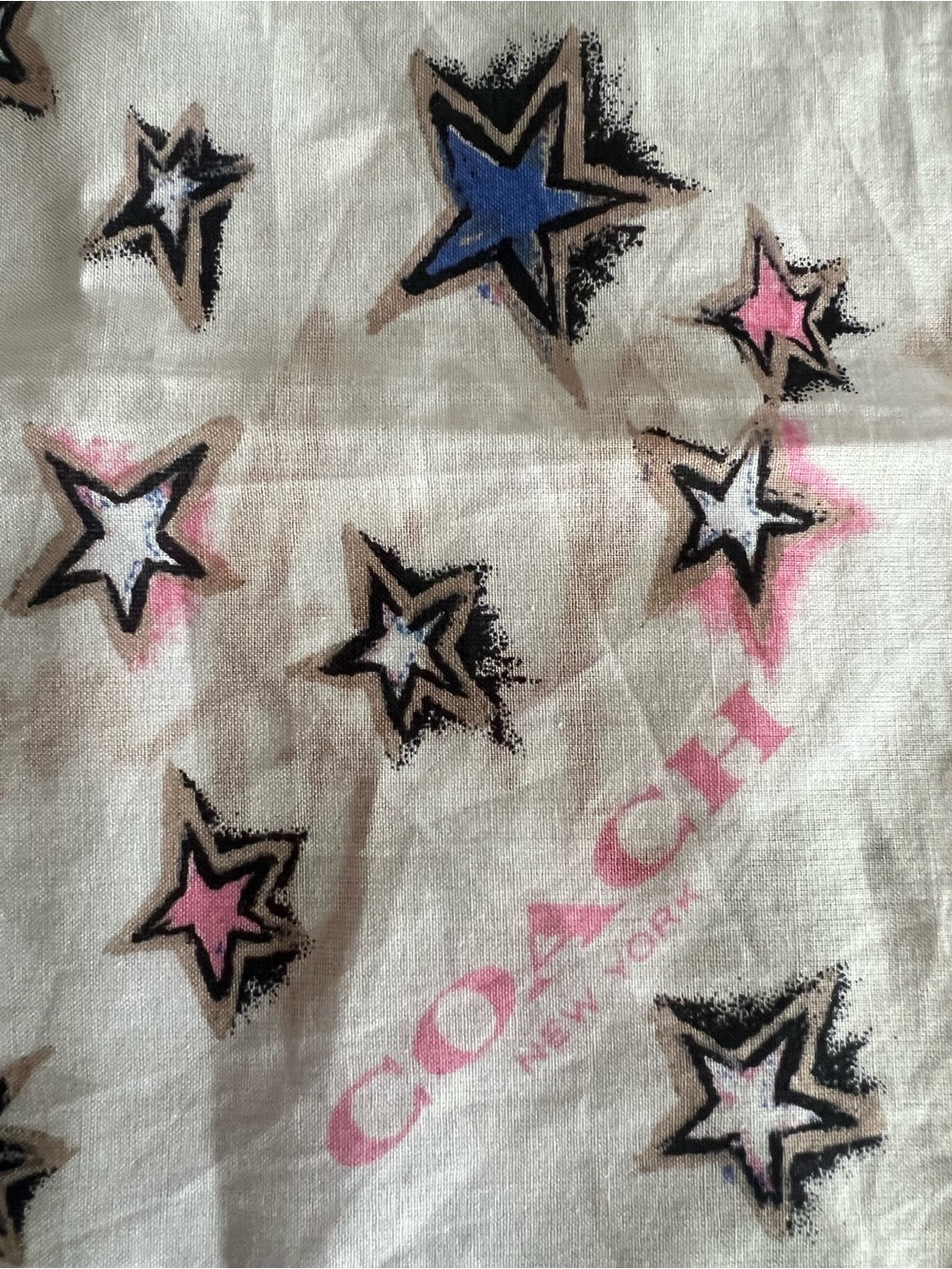 Coach Star Scarf RARE HTF
